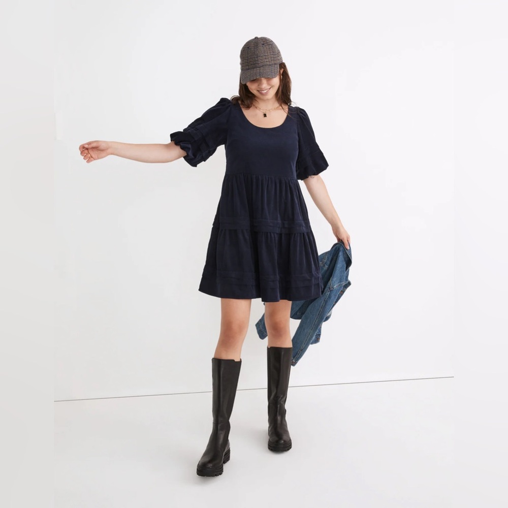Madewell - CORDUROY TIERED MINI DRESS
